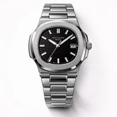 Men’s Luxury Stainless Steel Watch – Black Dial