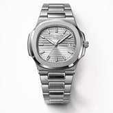 Men’s Luxury Stainless Steel Watch – Silver Dial